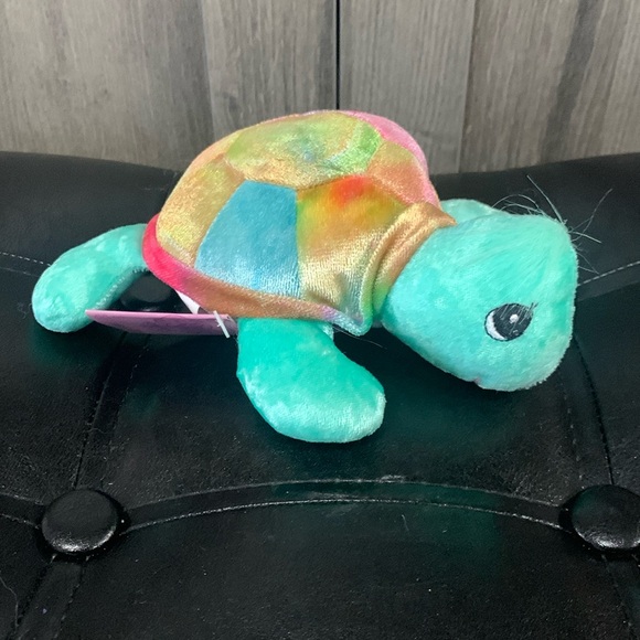 Retired Precious Moments Tender Tails Shiny Shell Plush Turtle Beanie With Tag - Picture 1 of 11